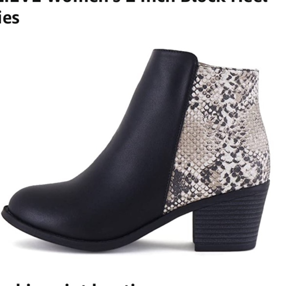 Snake Print Ankle Booties